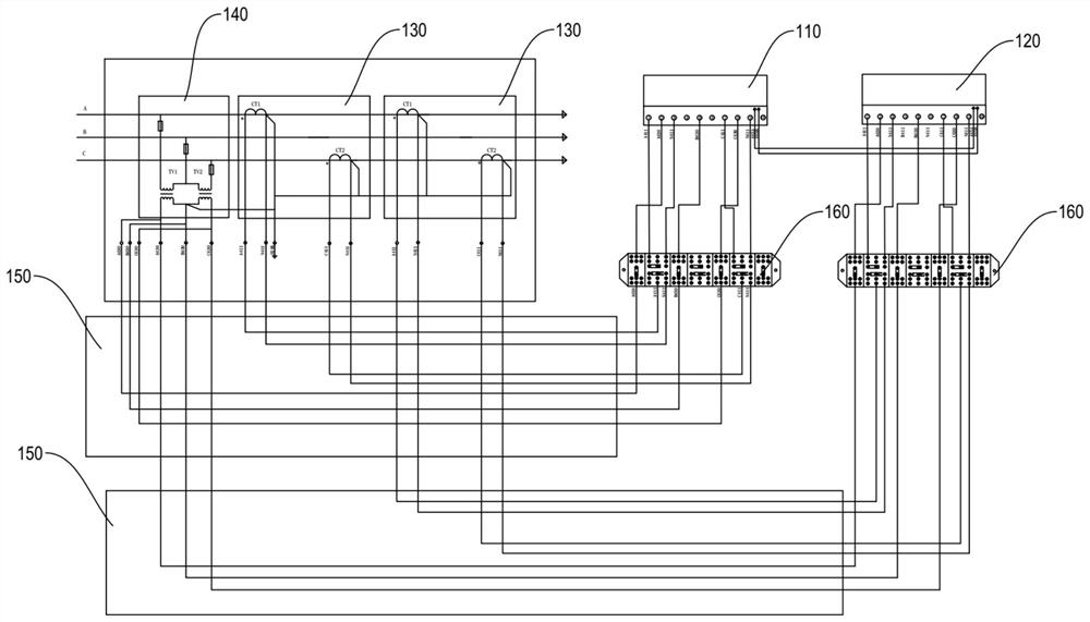 Distribution network line fault metering device based on voltage characteristics