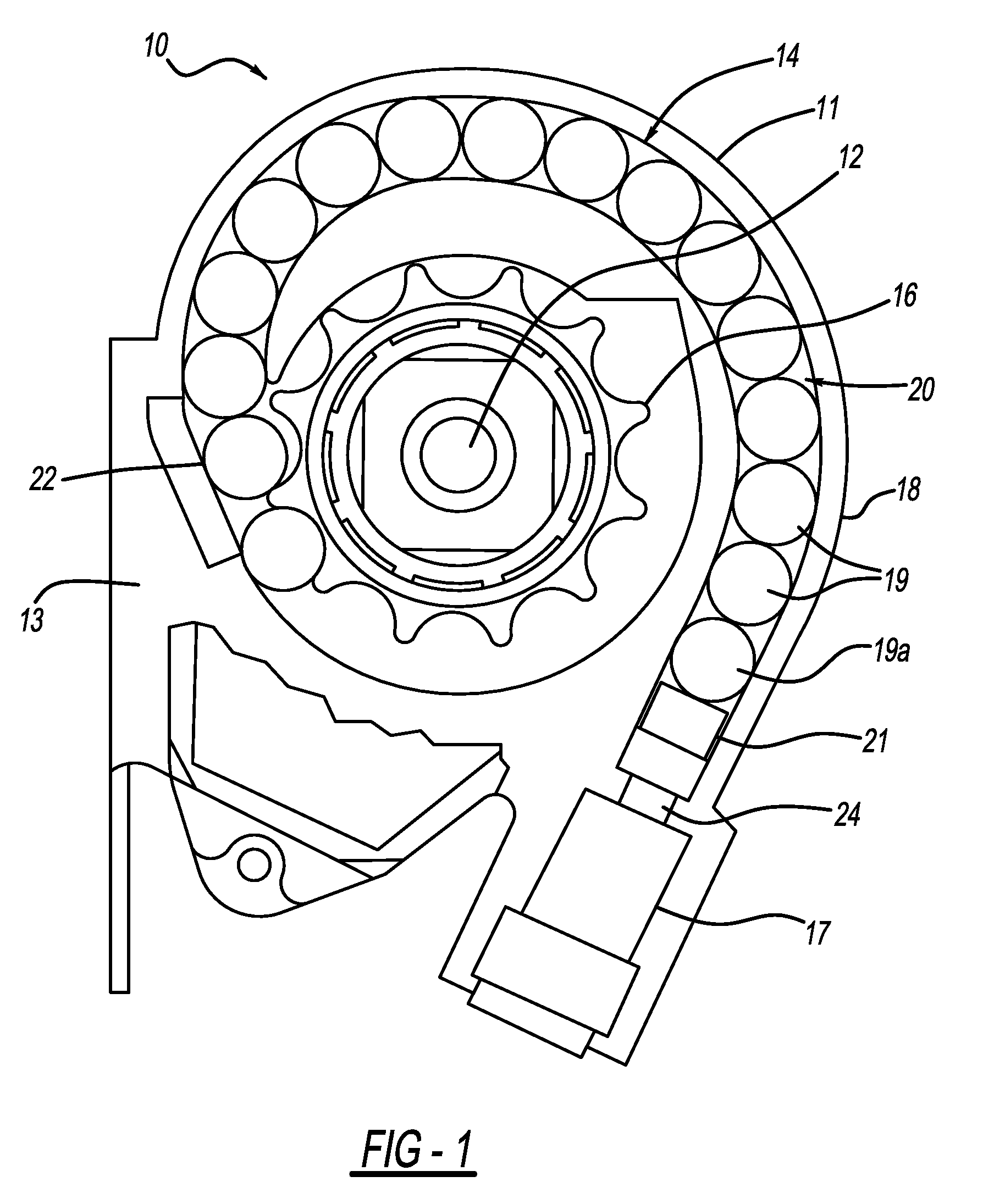 Pretensioner device for a seat belt