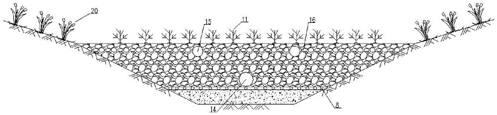 Three-dimensional ecological corridor system and method for in-situ restoration of river water bodies