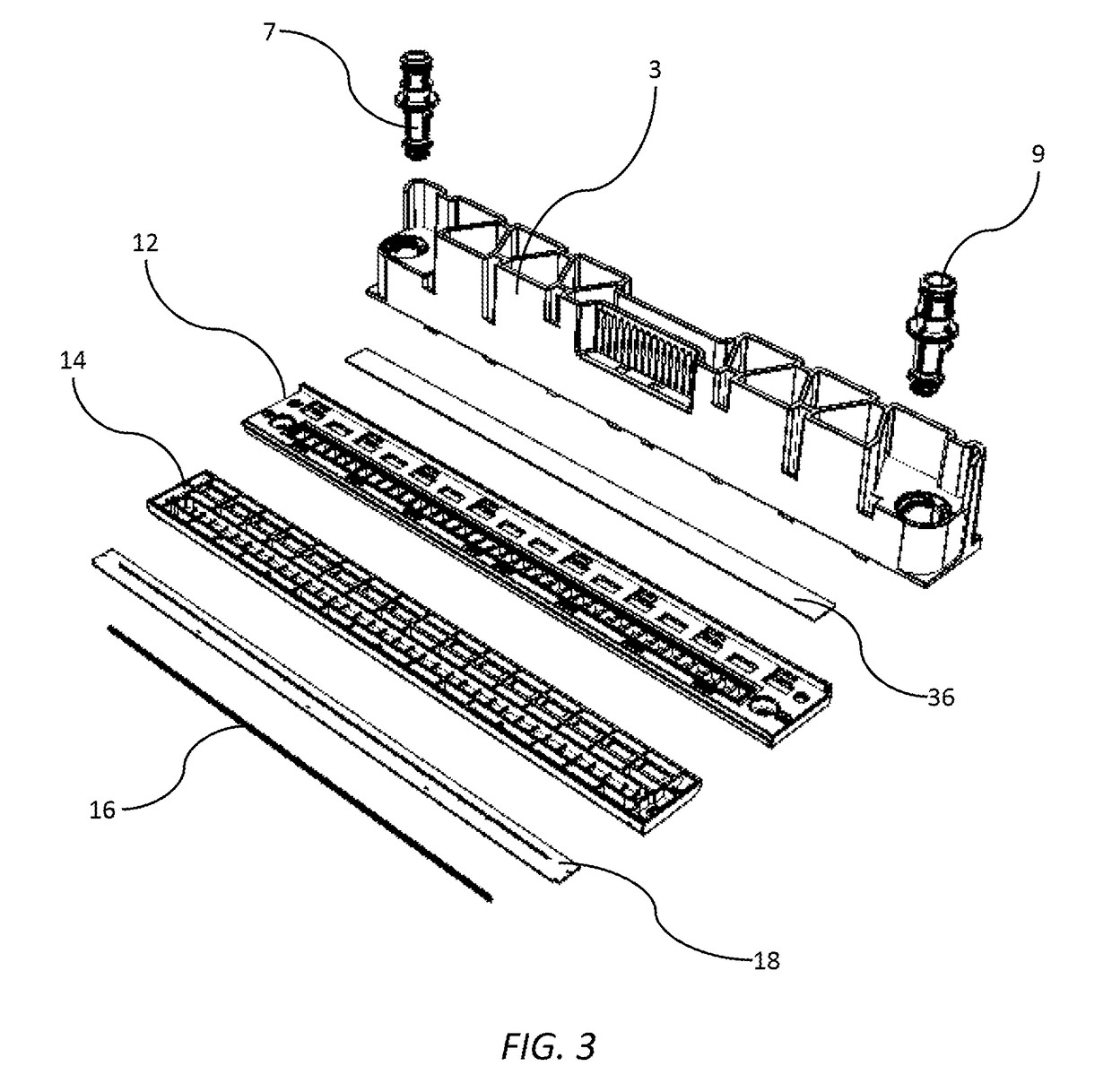 Inkjet printhead having recessed transverse ribs across fluid channel