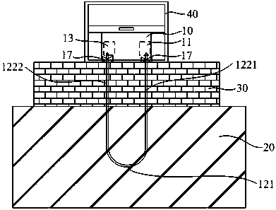 Ground-cooled type heat exchange method, heat exchange system, air conditioner and mounting method