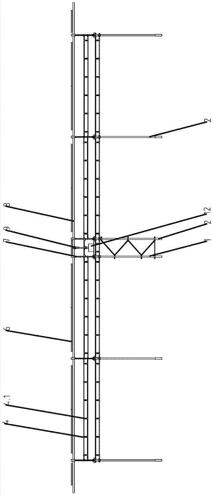 Flat single-axis tracking intensive photovoltaic power generation device