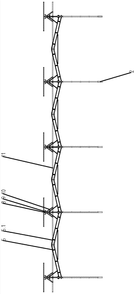 Flat single-axis tracking intensive photovoltaic power generation device