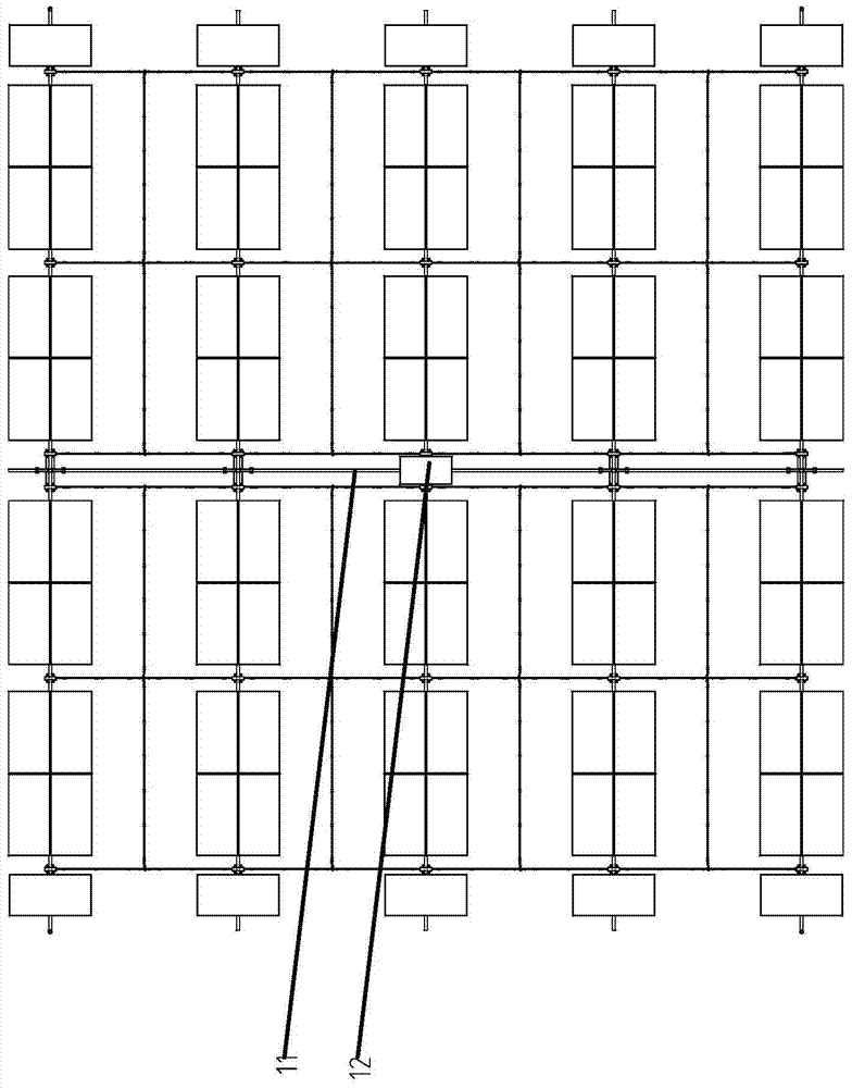 Flat single-axis tracking intensive photovoltaic power generation device