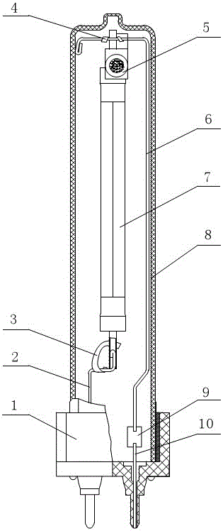 Bracket structure of compact high pressure sodium lamp