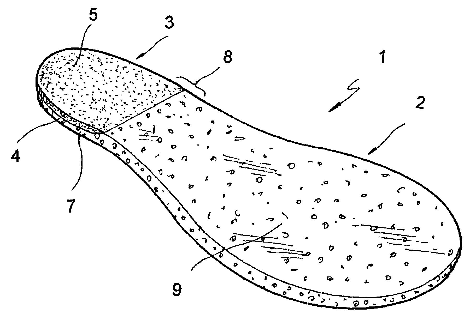 Composite footwear insole, and method of manufacturing same