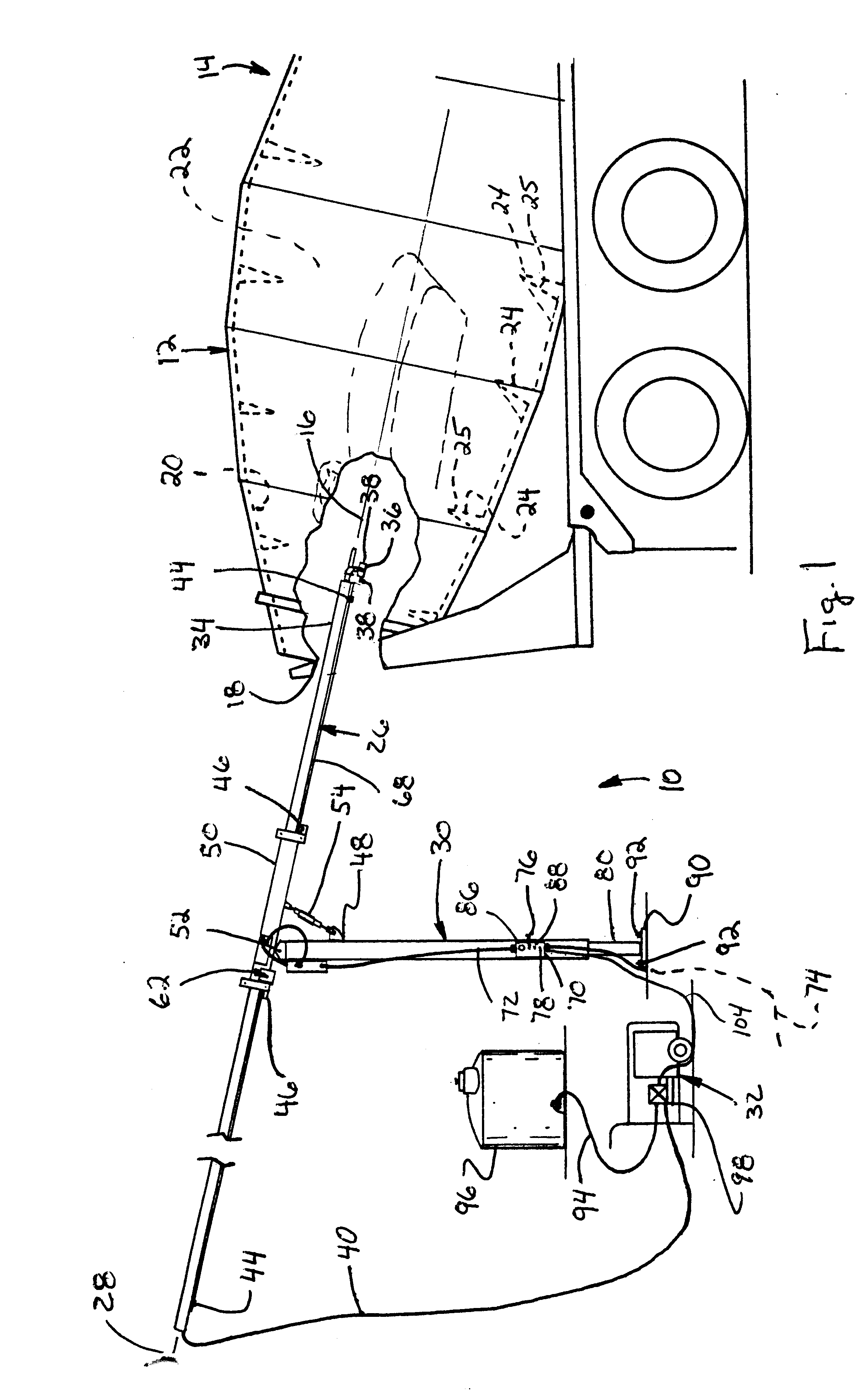 Apparatus and method for removing concrete from interior surfaces of a concrete mixing drum