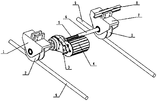 Width-adjustable rail car walking mechanism