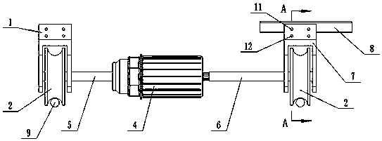 Width-adjustable rail car walking mechanism