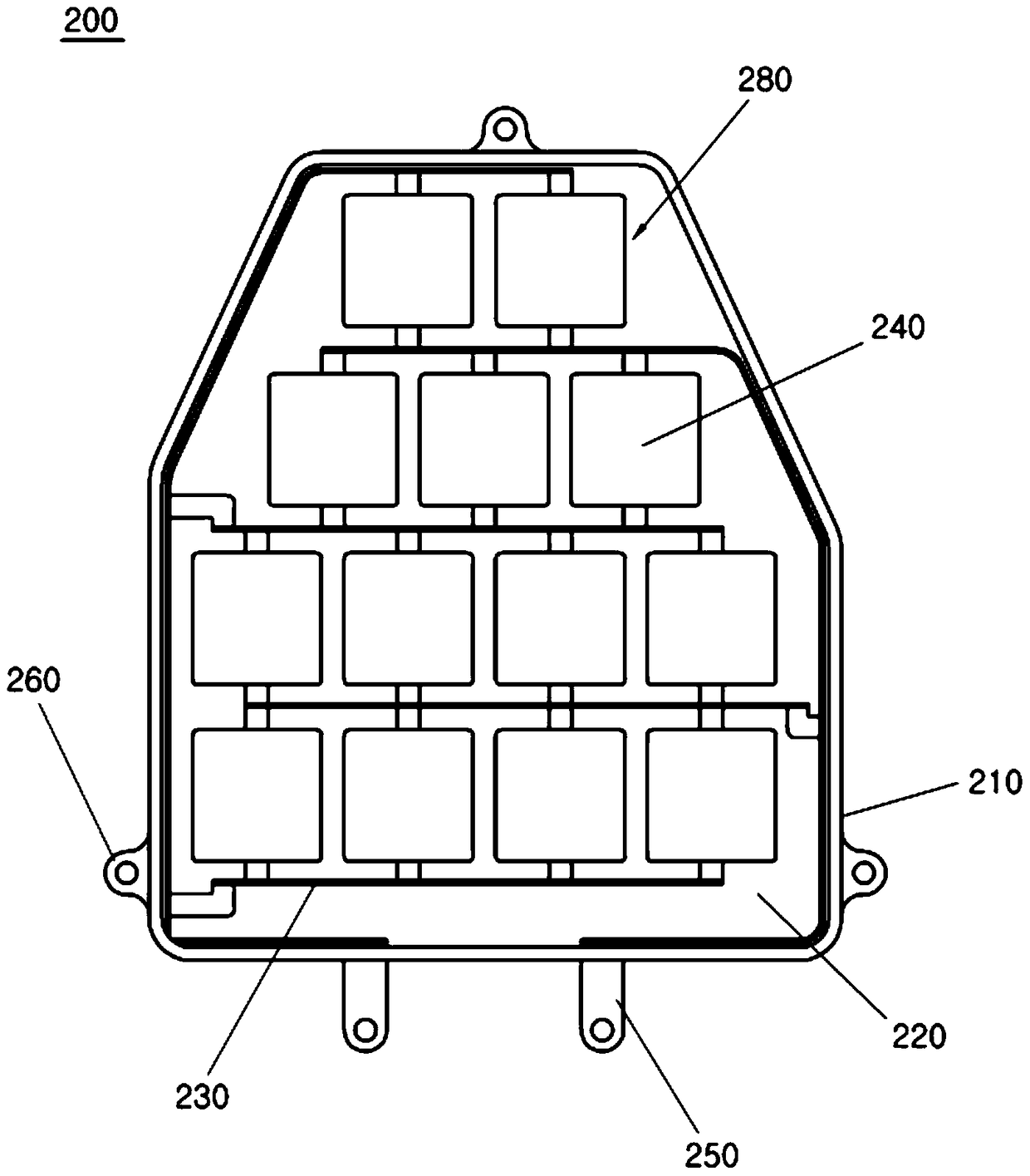 Capacitor module, method of manufacturing same, and vehicle inverter having same