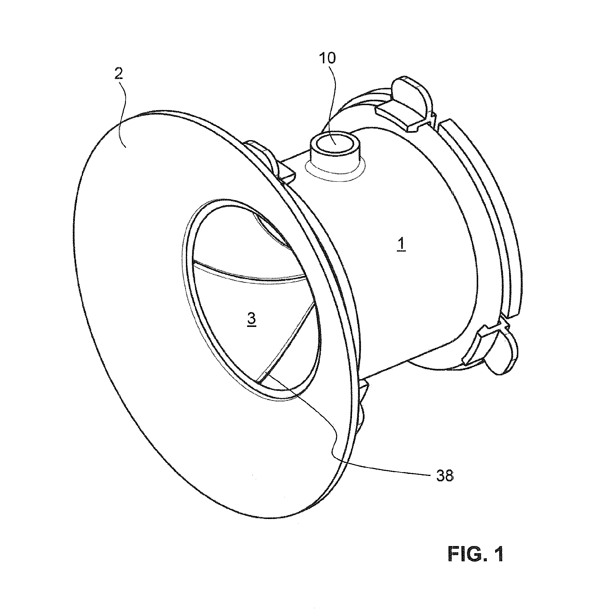 Breastshield with media separation