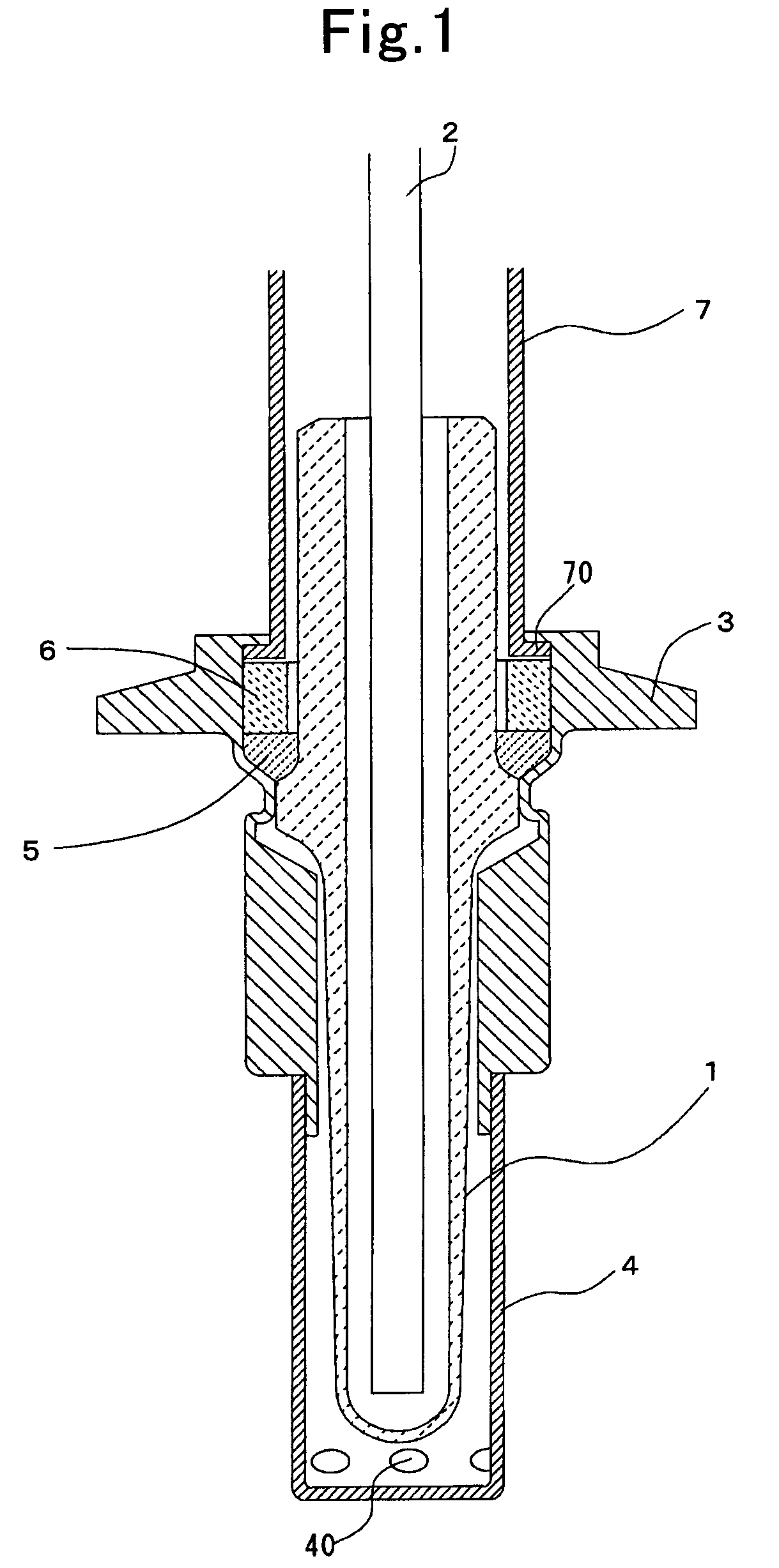 Gas sensor and process for producing the same