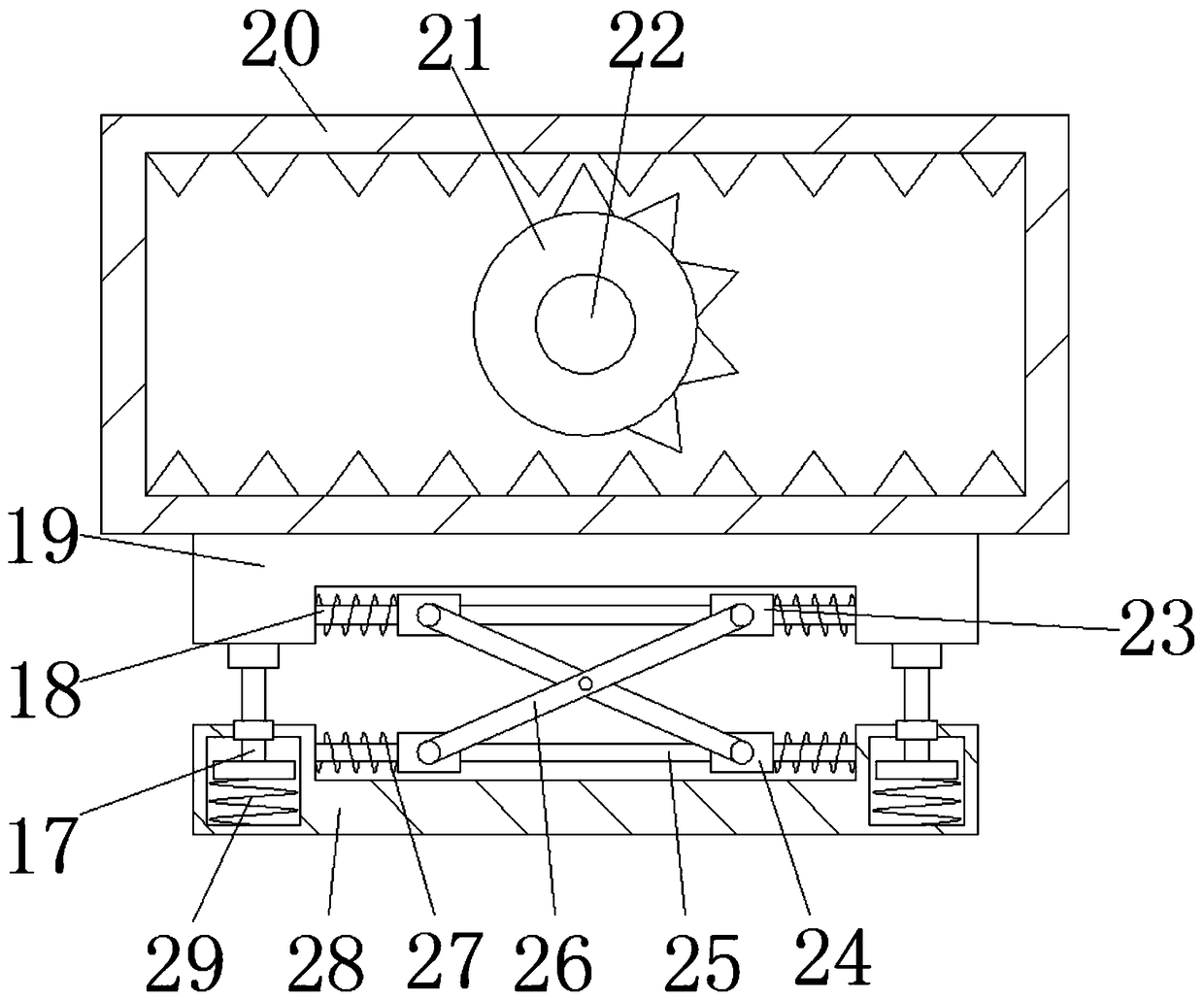 Efficient processing device for textile fabric