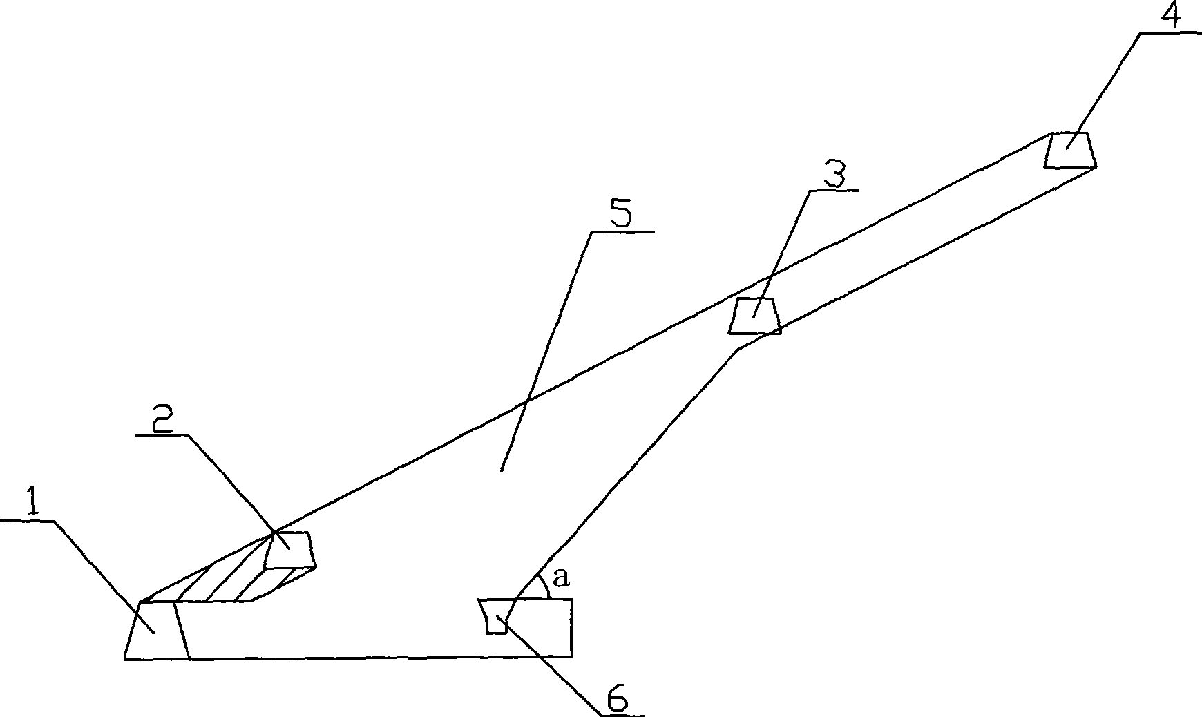 Simple ore drawing method of gently inclined ore