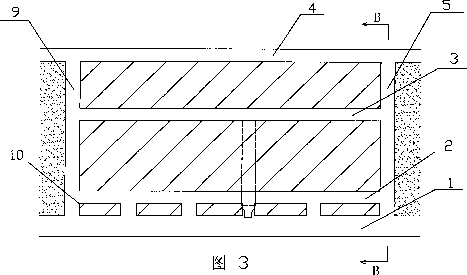 Simple ore drawing method of gently inclined ore