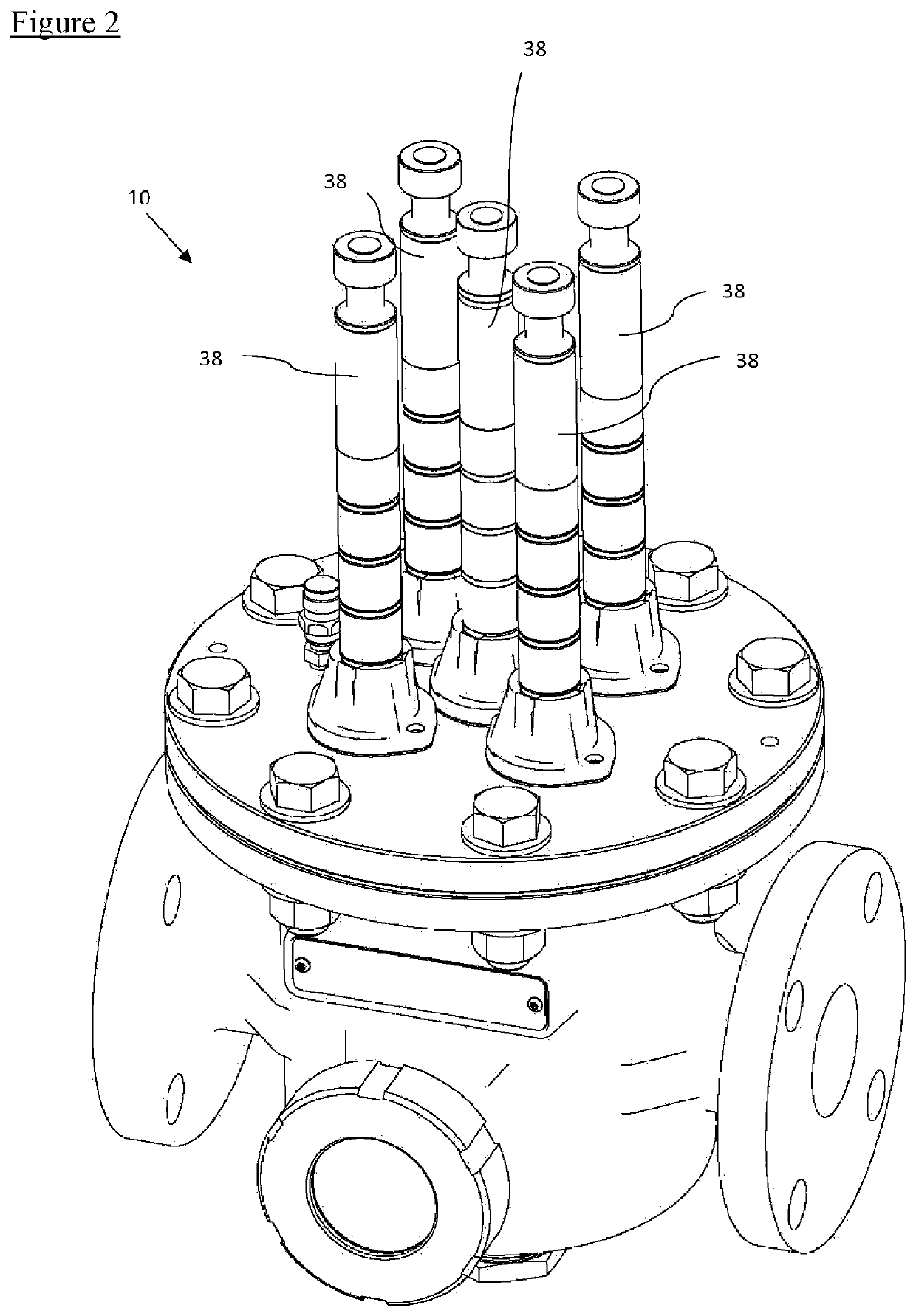 Magnetic rod guide for a filter