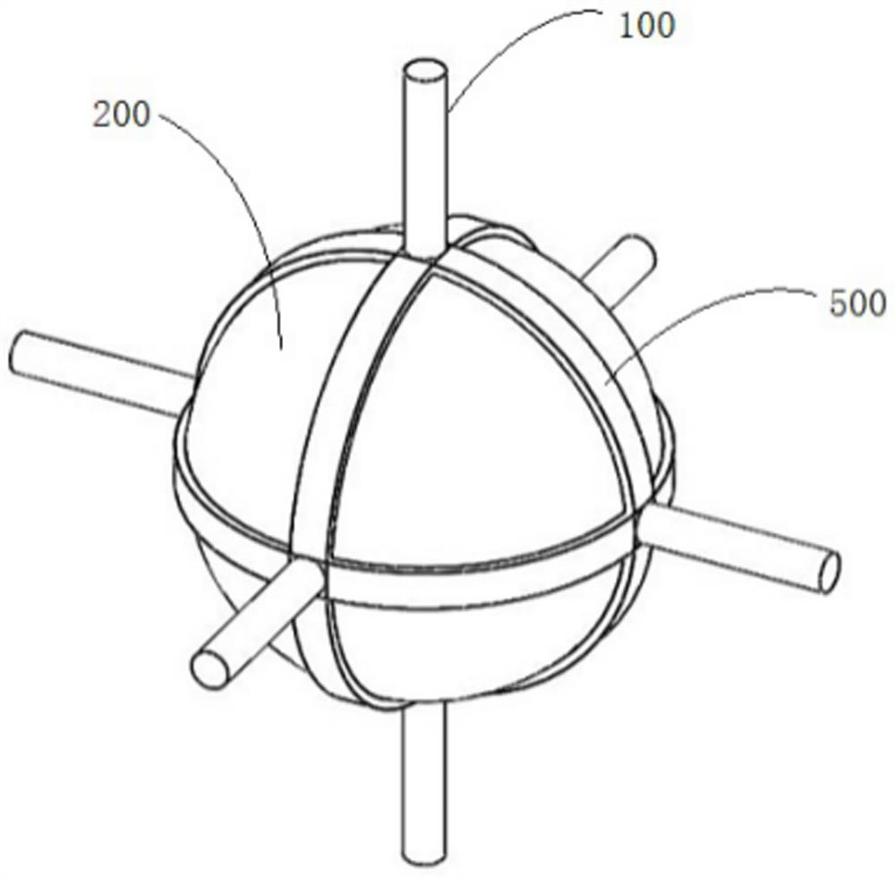 Sphere elastic buffering part