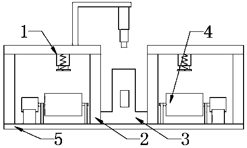 High-efficiency steel pipe welding device