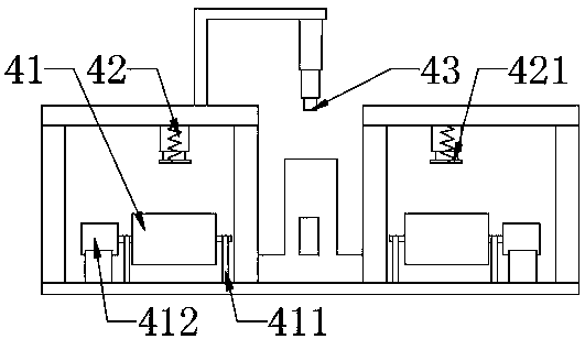 High-efficiency steel pipe welding device