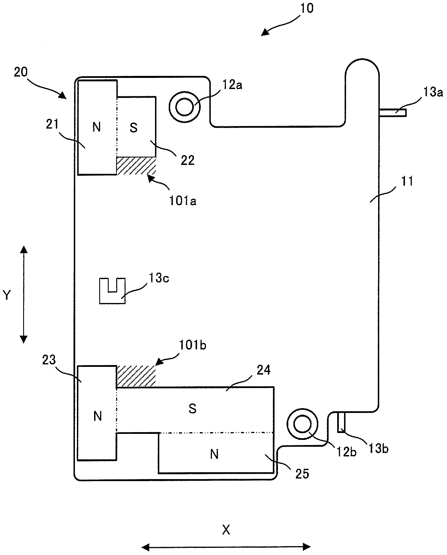 Movable member control device and imaging device equipped with same