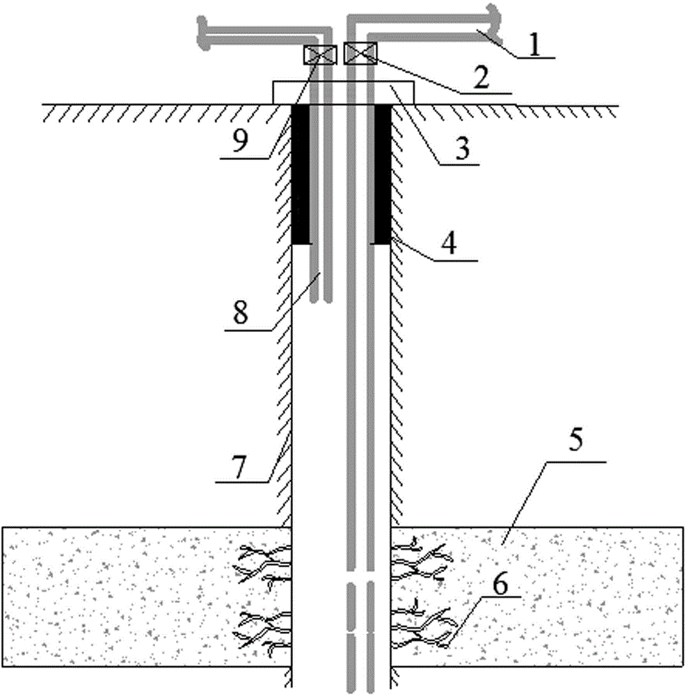 Alternate cooling and heating yield increasing method for gas extraction bored well