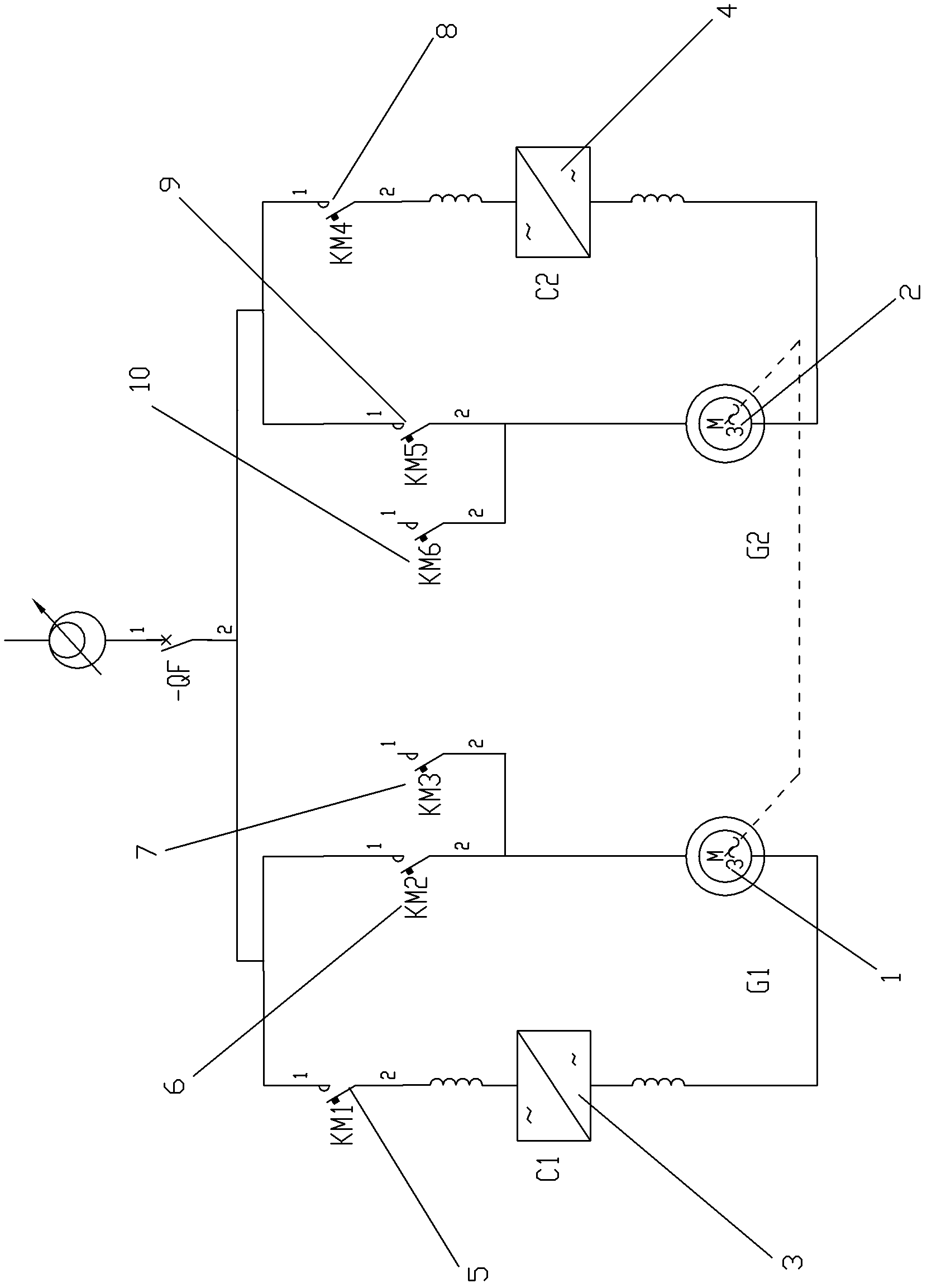 A doubly-fed motor testing system and testing method thereof