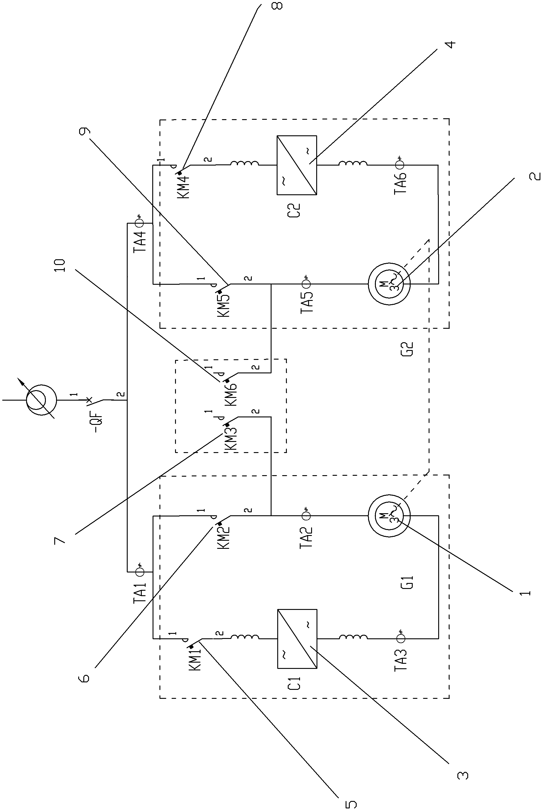 A doubly-fed motor testing system and testing method thereof