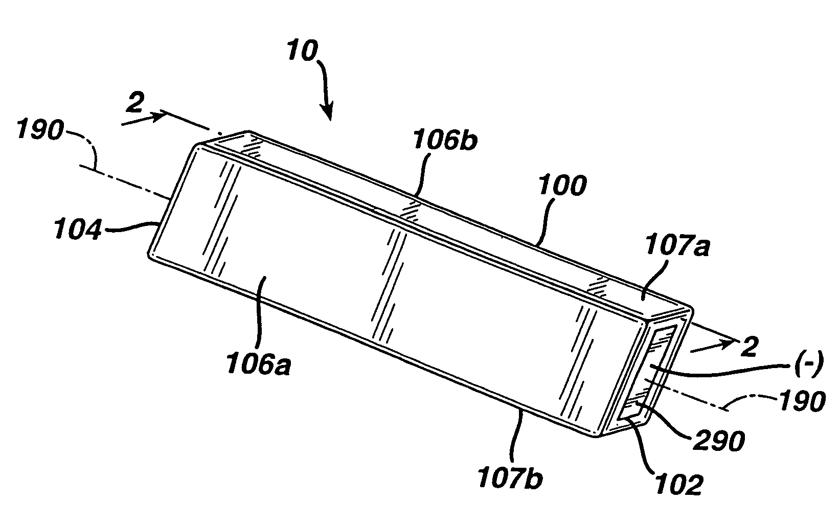 Alkaline cell with flat housing and nickel oxyhydroxide cathode