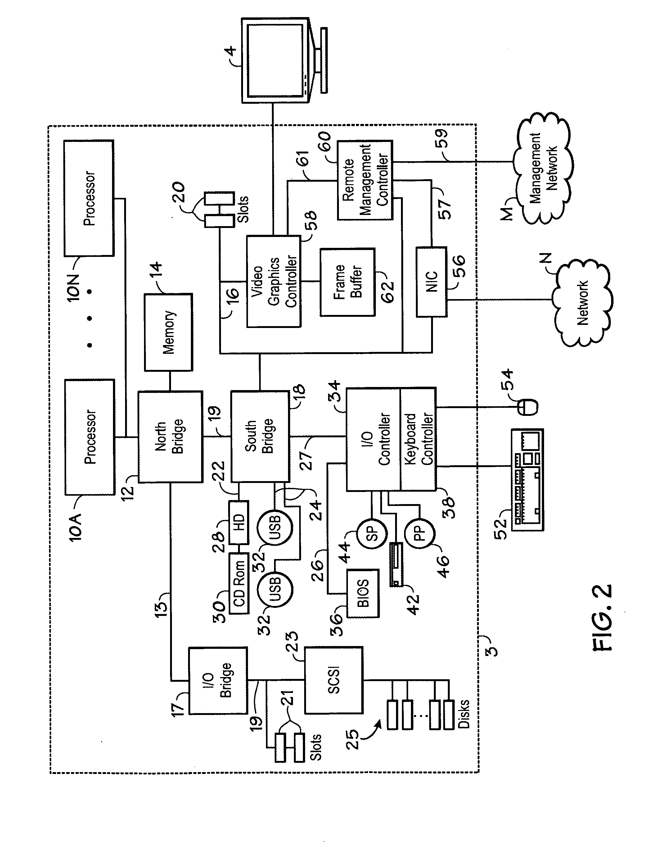 Method and apparatus for managing changes in a virtual screen buffer