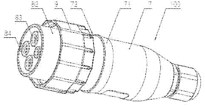 Connecting structure of charging interface