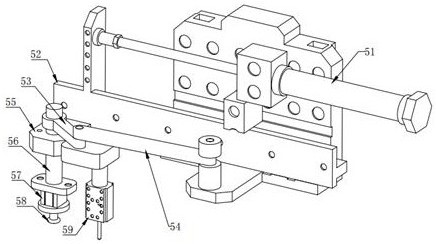 Robot welding device for movable arm plate of loading machine