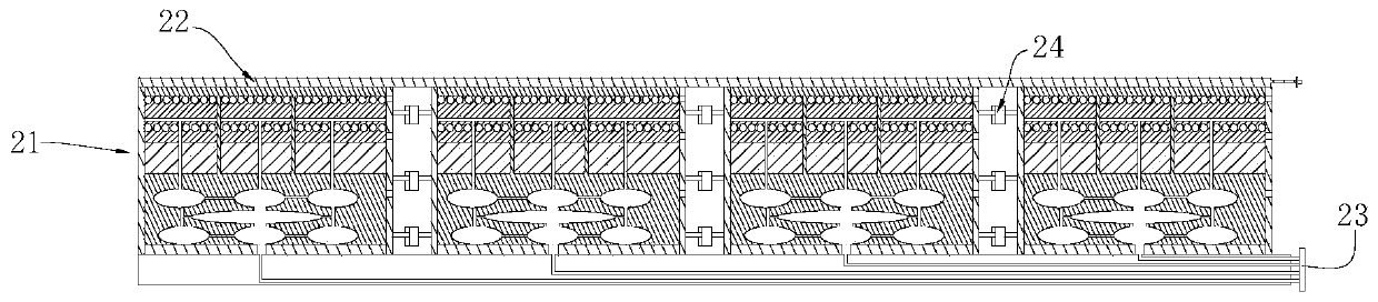 Air pressure regulating type unit mechanism and air pressure regulating type liquid bed