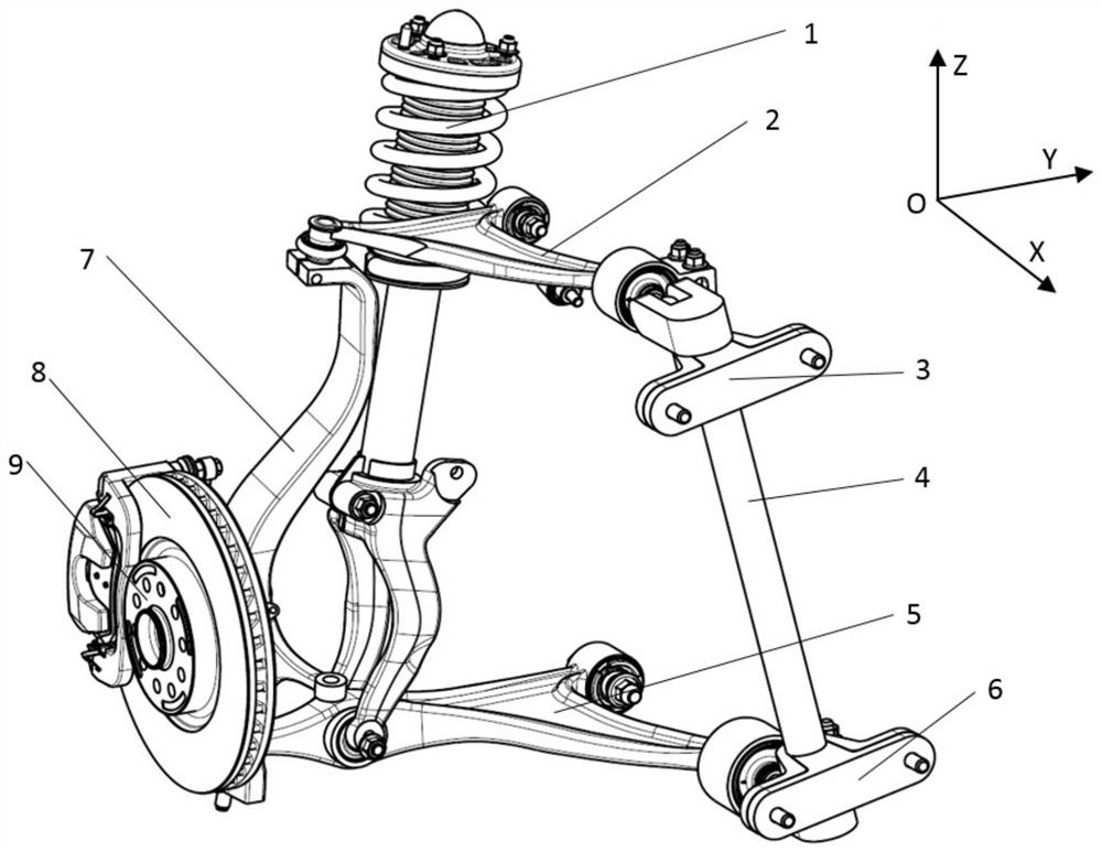 Double-wishbone suspension