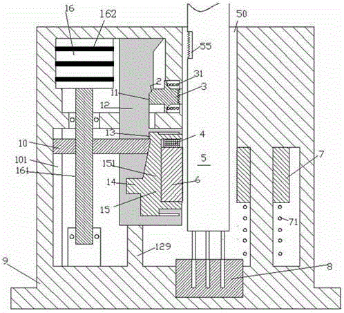 Efficient power line connecting and locking device for construction machine