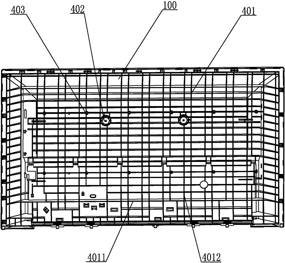 Fixing structure of integrated television backplane