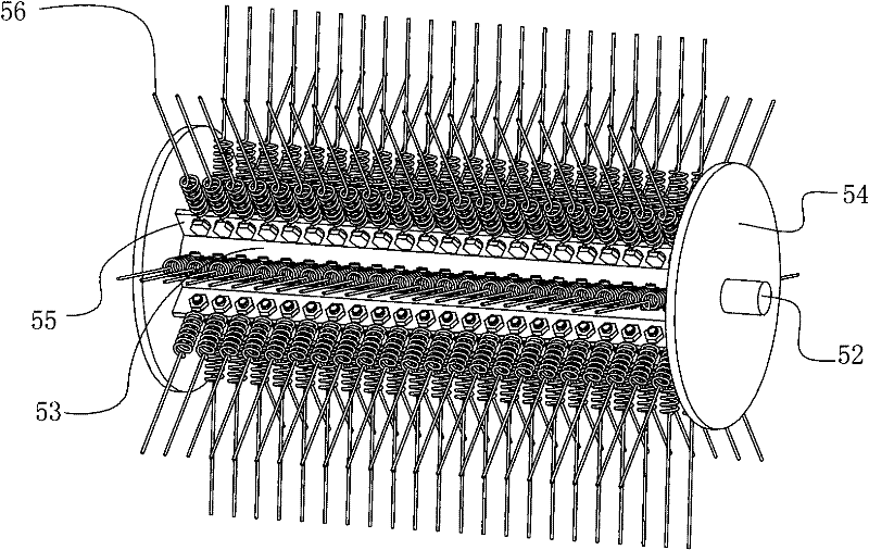 Sugarcane leaf grinding device