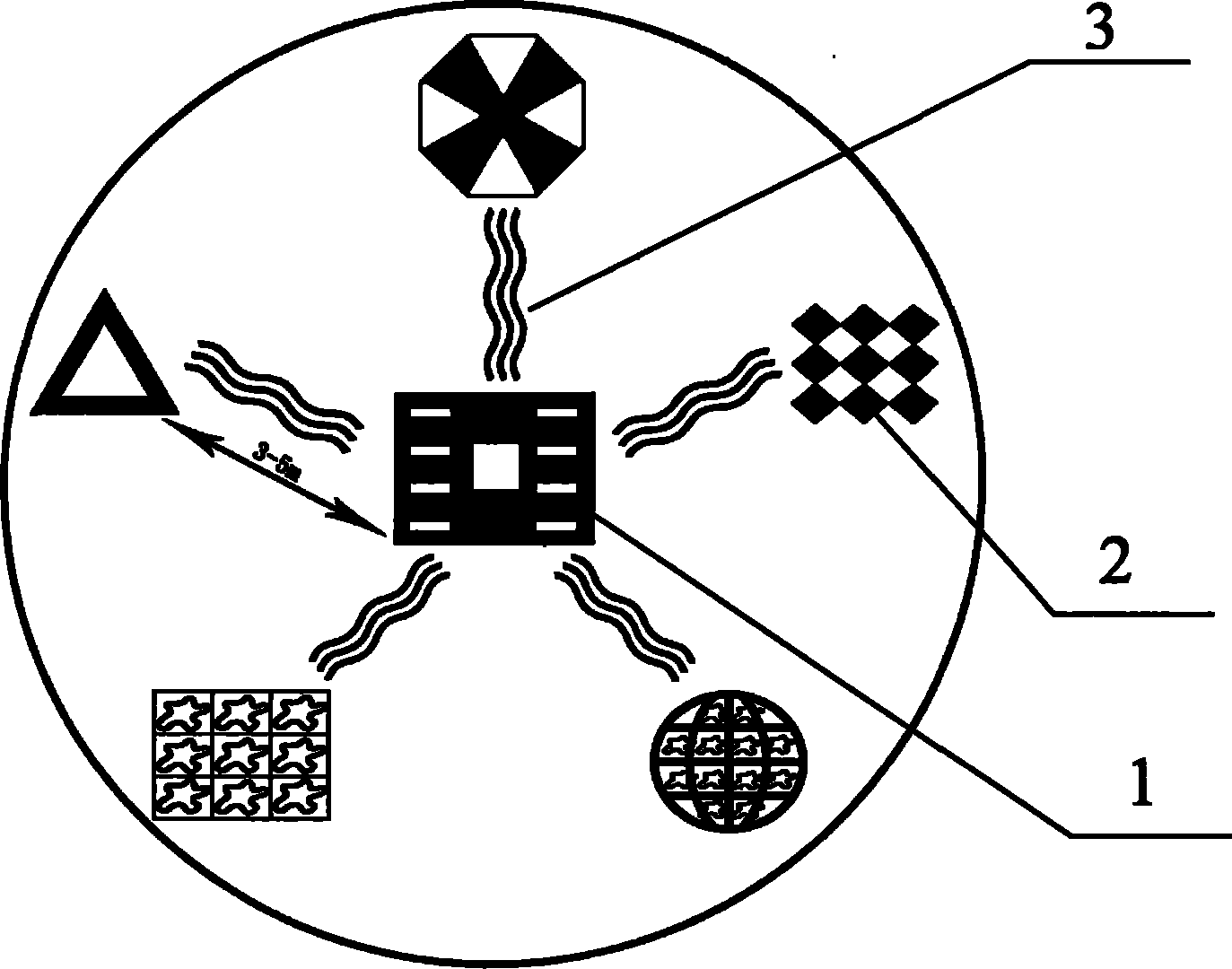 Star-like radial allocation method for artificial reefs