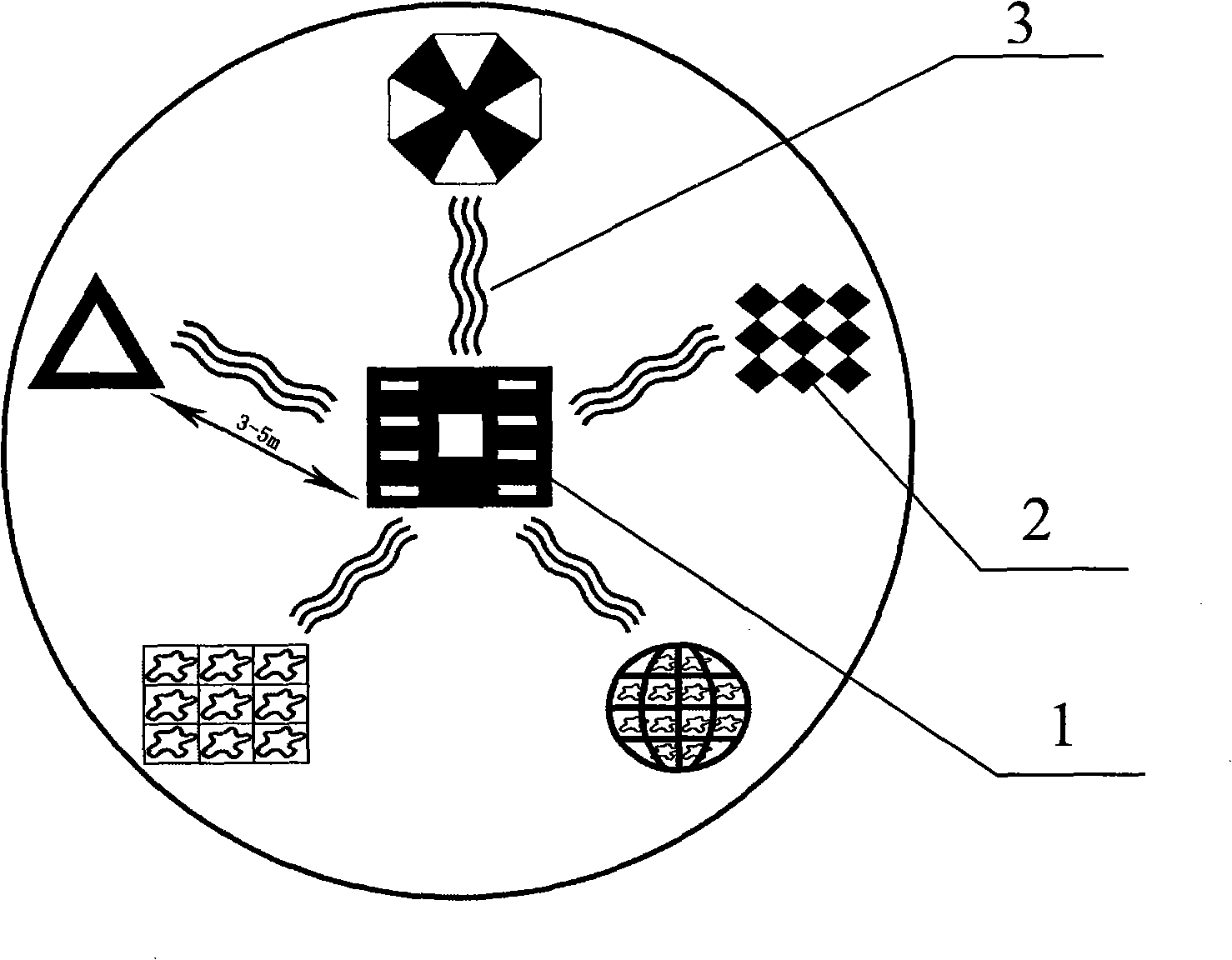 Star-like radial allocation method for artificial reefs