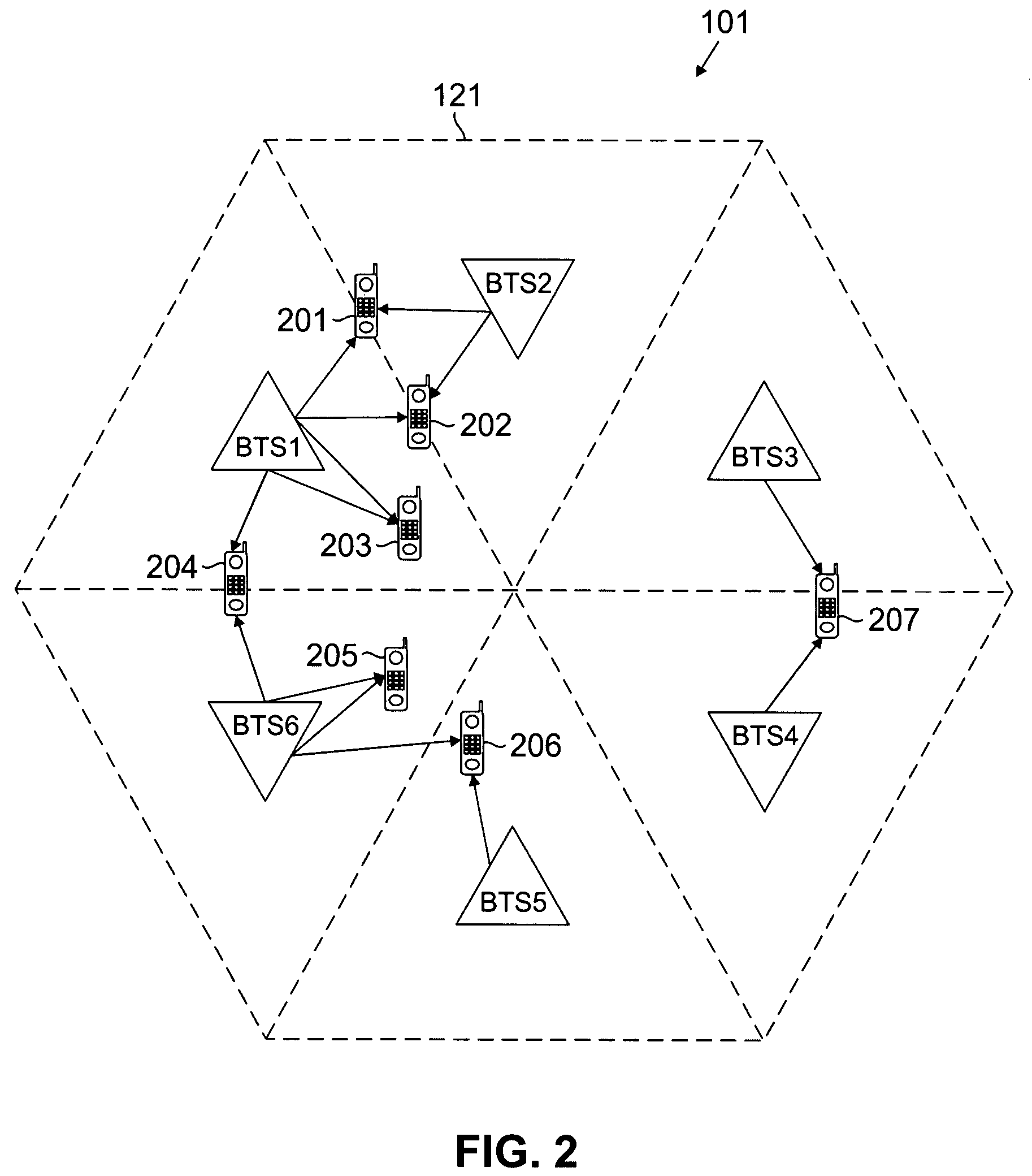 Wireless network using shared traffic channel mode of operation for broadcast services