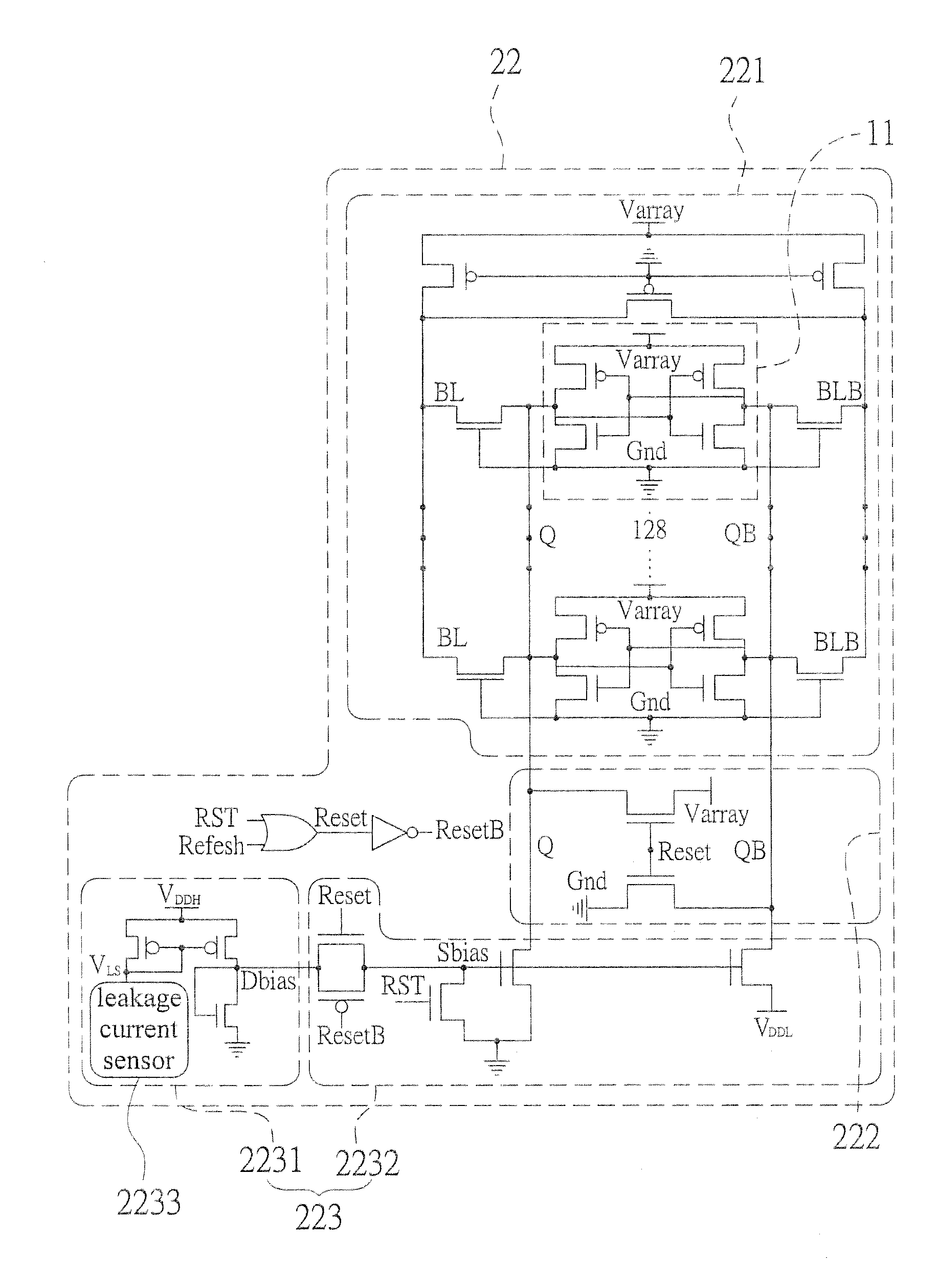 Adaptive data-retention-voltage regulating system for SRAM