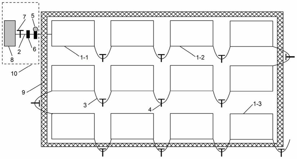 Series inflatable capsule system for simulating coal seam mining through three-dimensional similarity test and operation method