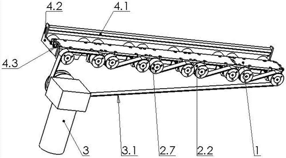 Vertical reversing device in tobacco rod conveying