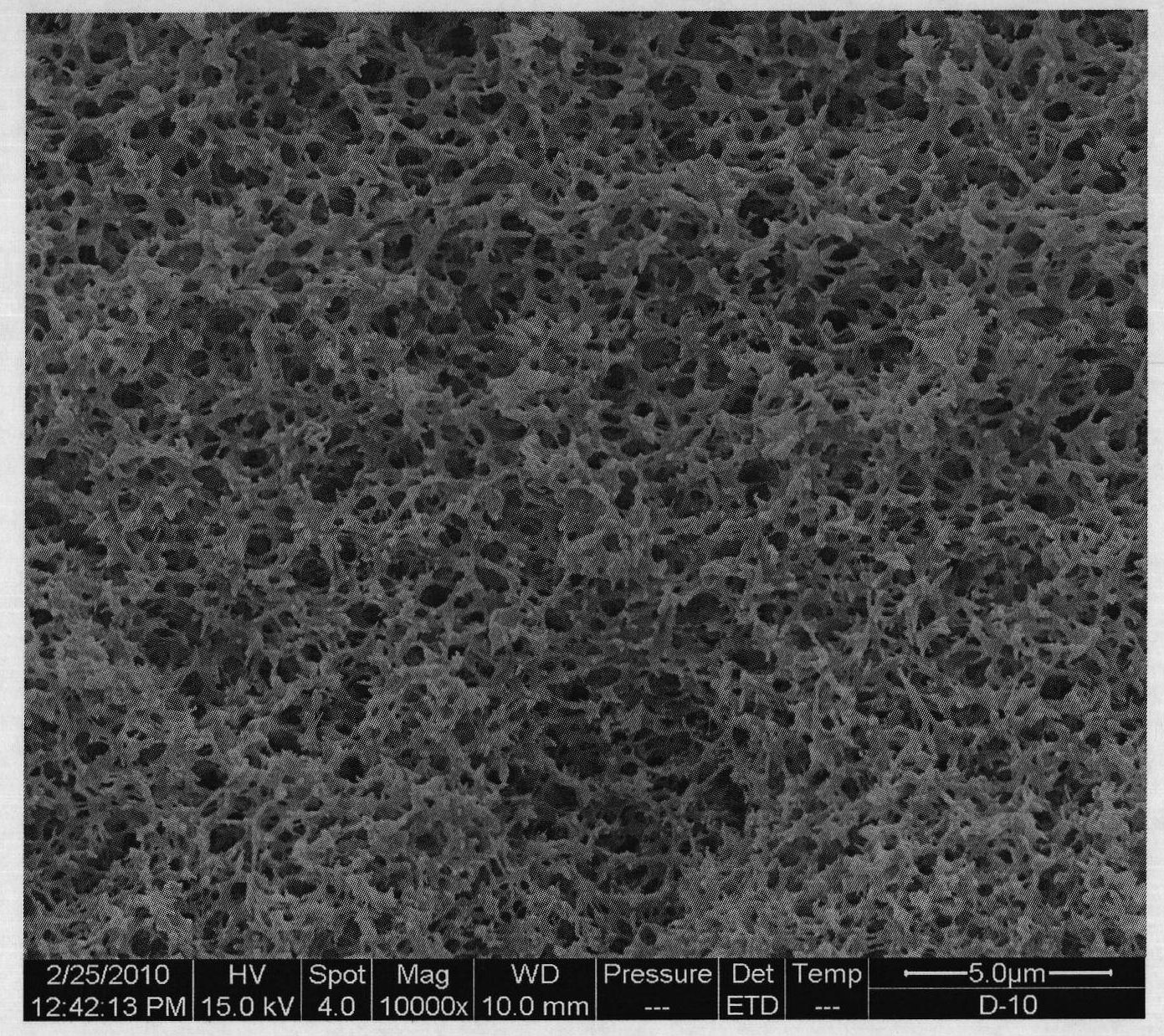 Hollow-fiber membrane with density gradient pores and preparation method