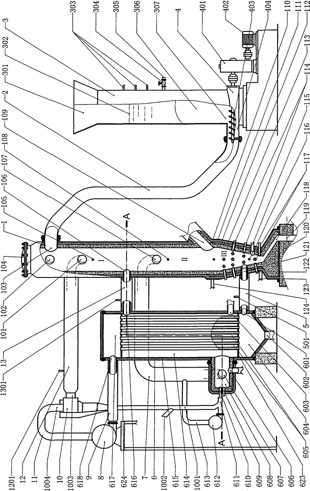 Calcium oxide and plasma body cooperative gasified domestic garbage gasification system and equipment