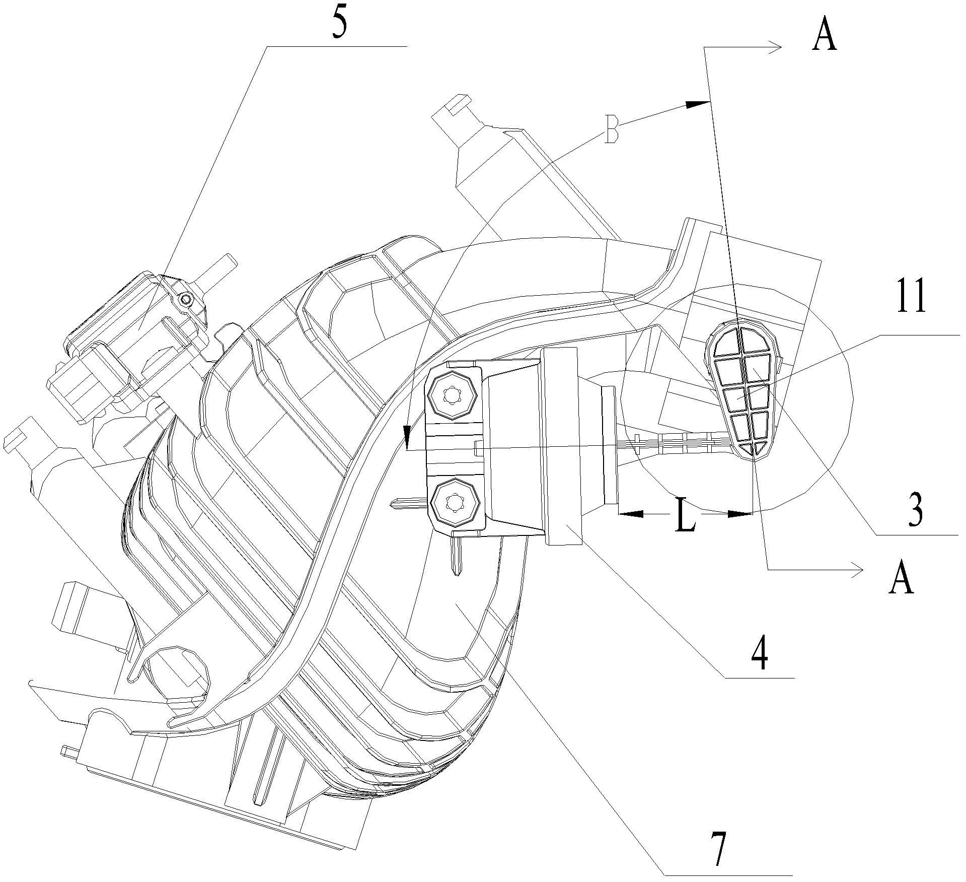 Air intake control device of engine and engine therewith