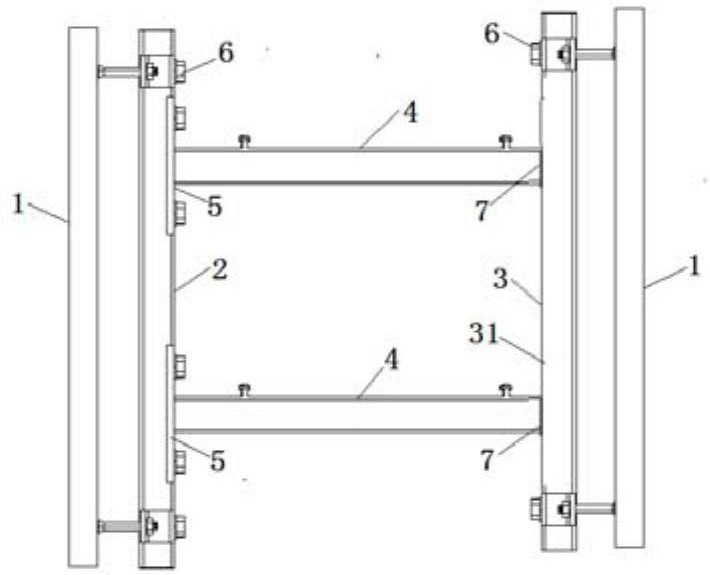 A brick wall construction structure and construction method