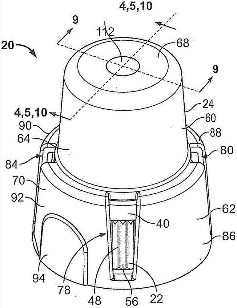 Squeeze and turn child resistant closure attachment