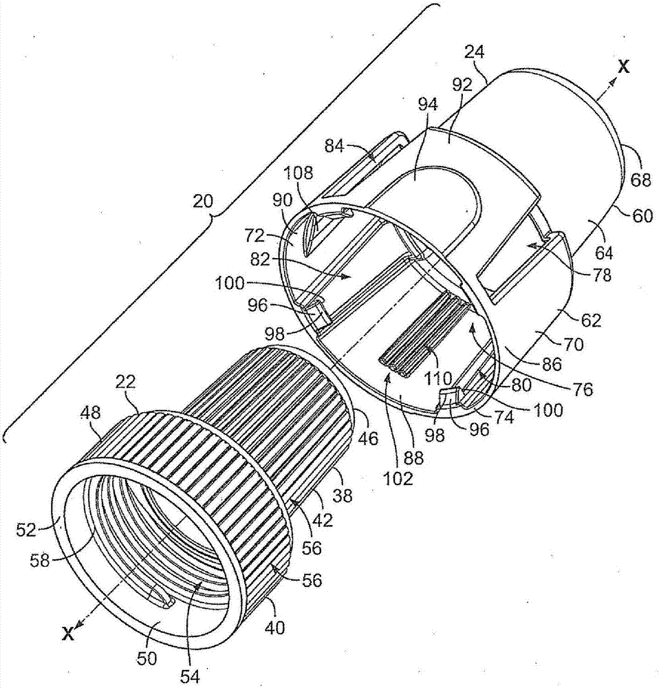 Squeeze and turn child resistant closure attachment