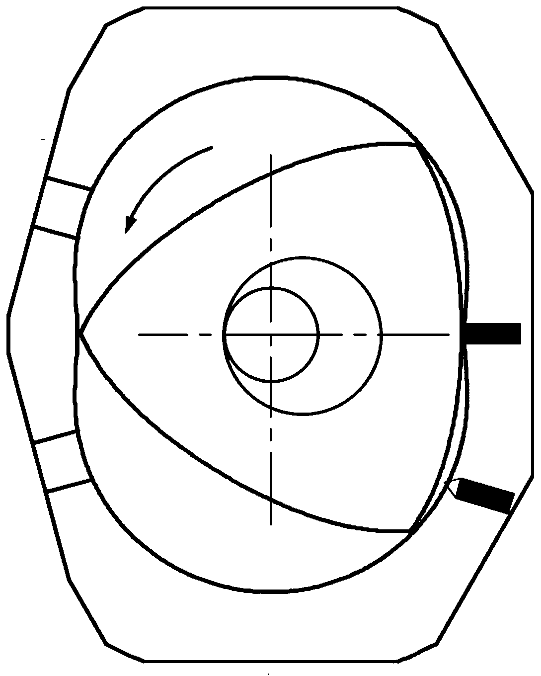 Small and medium-size triangular rotor engine double oil injection system