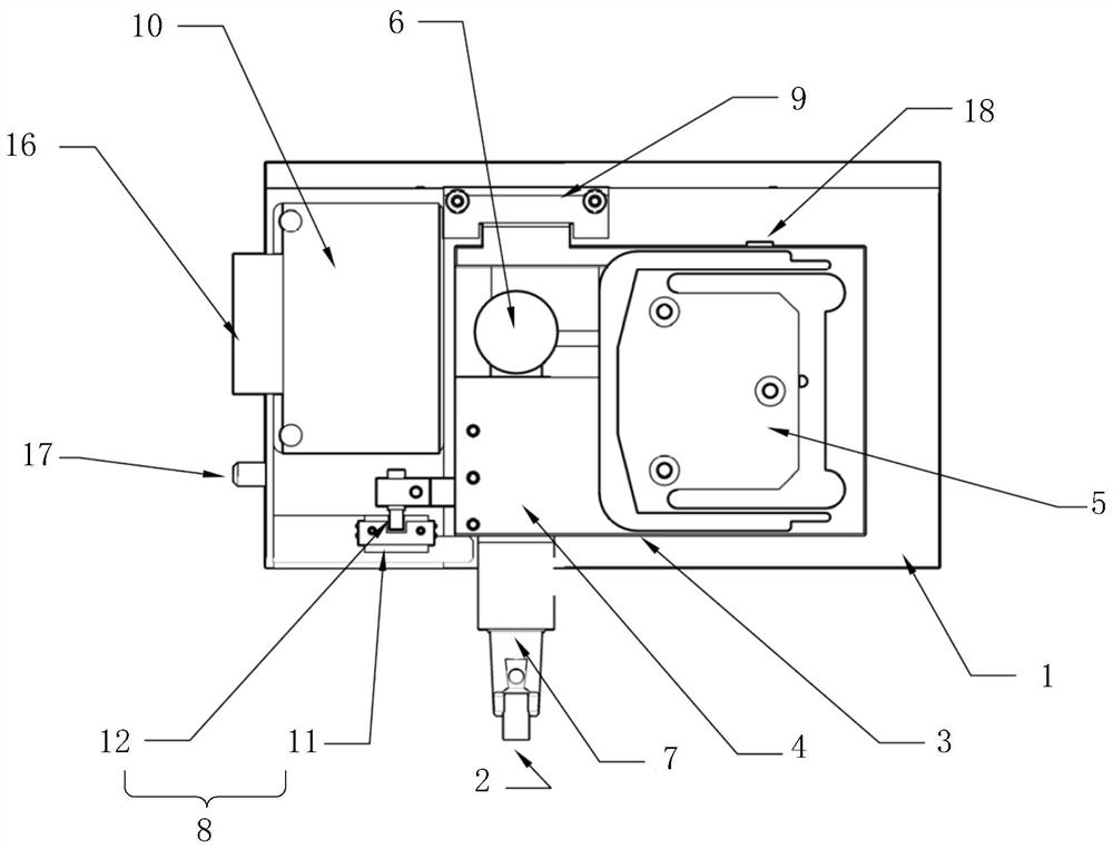 High-thrust welding spot strength shearing force testing device